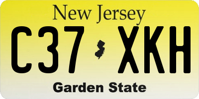 NJ license plate C37XKH