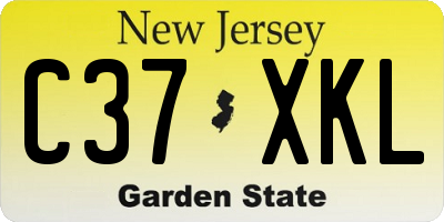 NJ license plate C37XKL