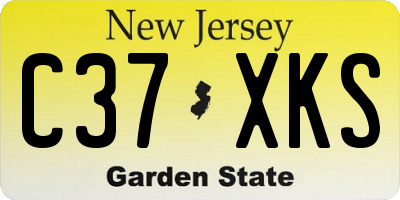 NJ license plate C37XKS
