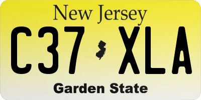 NJ license plate C37XLA
