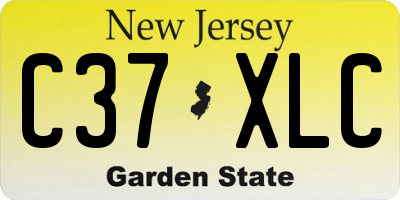 NJ license plate C37XLC