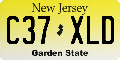 NJ license plate C37XLD