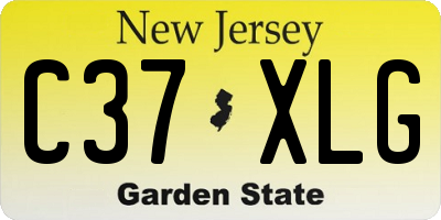 NJ license plate C37XLG