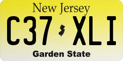 NJ license plate C37XLI