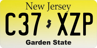 NJ license plate C37XZP