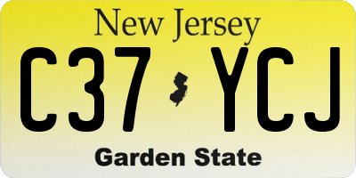 NJ license plate C37YCJ