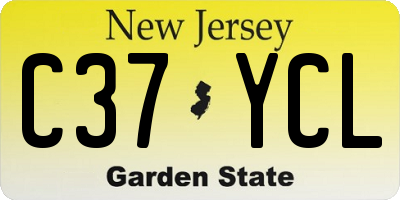 NJ license plate C37YCL