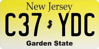 NJ license plate C37YDC