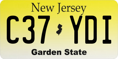NJ license plate C37YDI