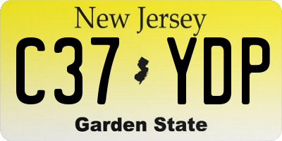 NJ license plate C37YDP