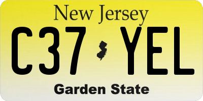 NJ license plate C37YEL