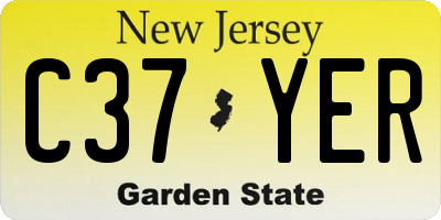 NJ license plate C37YER