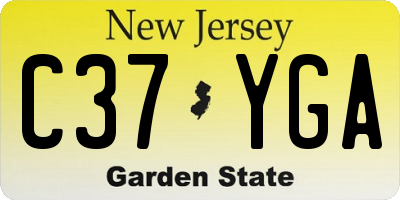 NJ license plate C37YGA