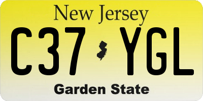 NJ license plate C37YGL