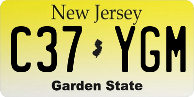 NJ license plate C37YGM