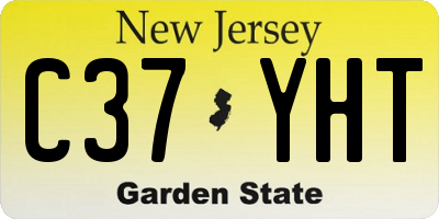 NJ license plate C37YHT