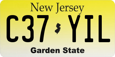 NJ license plate C37YIL