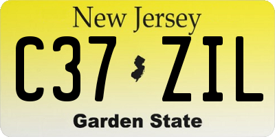 NJ license plate C37ZIL