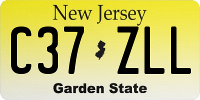NJ license plate C37ZLL