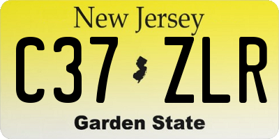 NJ license plate C37ZLR