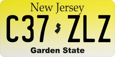 NJ license plate C37ZLZ