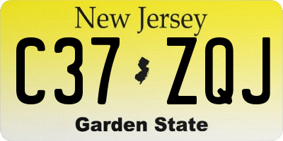 NJ license plate C37ZQJ