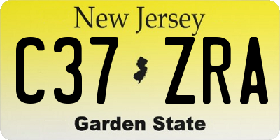 NJ license plate C37ZRA