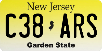 NJ license plate C38ARS