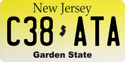 NJ license plate C38ATA