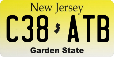 NJ license plate C38ATB