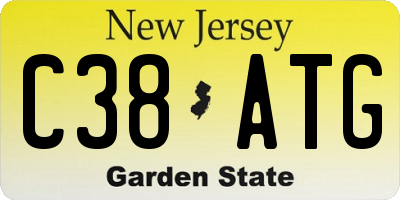NJ license plate C38ATG