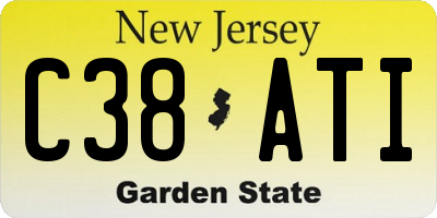 NJ license plate C38ATI
