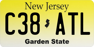 NJ license plate C38ATL
