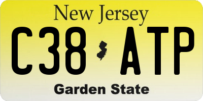 NJ license plate C38ATP