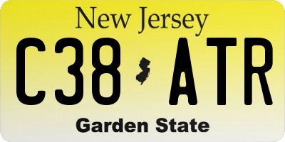NJ license plate C38ATR