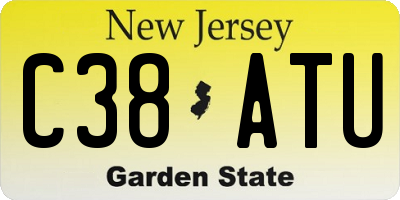 NJ license plate C38ATU