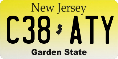 NJ license plate C38ATY
