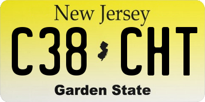 NJ license plate C38CHT