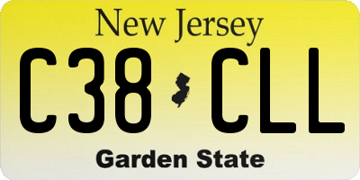 NJ license plate C38CLL