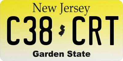 NJ license plate C38CRT