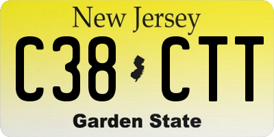 NJ license plate C38CTT