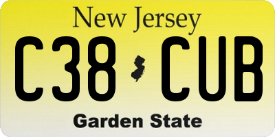 NJ license plate C38CUB