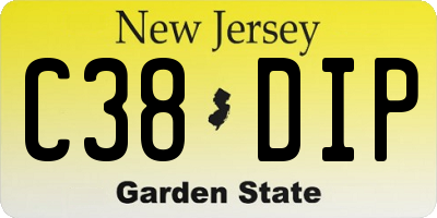 NJ license plate C38DIP