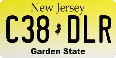 NJ license plate C38DLR