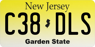 NJ license plate C38DLS
