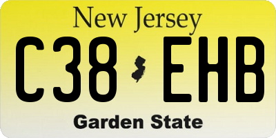 NJ license plate C38EHB