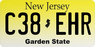 NJ license plate C38EHR