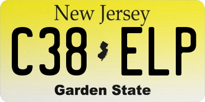 NJ license plate C38ELP