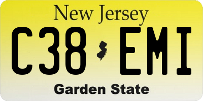 NJ license plate C38EMI