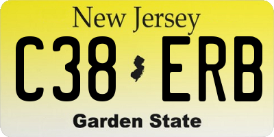 NJ license plate C38ERB